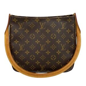 Louis Vuitton Monogram Looping Shoulder Bag Brown